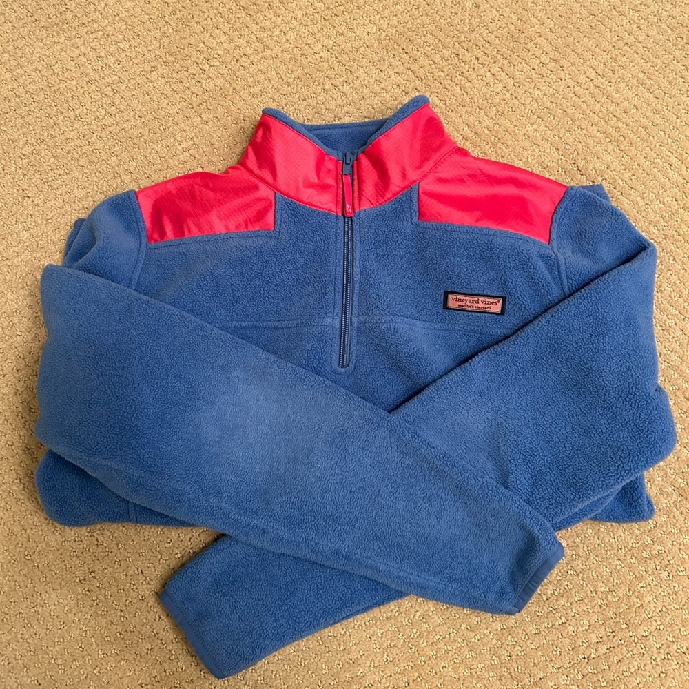 Vineyard Vines- Blue & Pink Fleece Shep Shirt- Size S